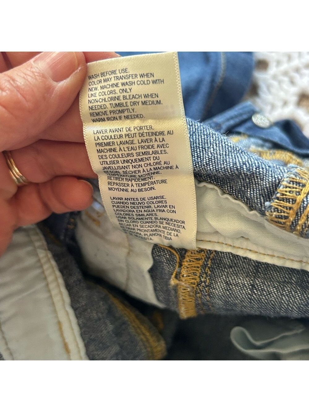 OshKosh Bgosh Vestbak Denim Jeans Bib Overalls Boys Size 9 Months USA Blue Girls - Picture 7 of 10